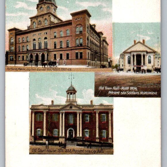 Postcard  Unposted  Early Public Buildings Portland Maine #1091 - Picture 1 of 2